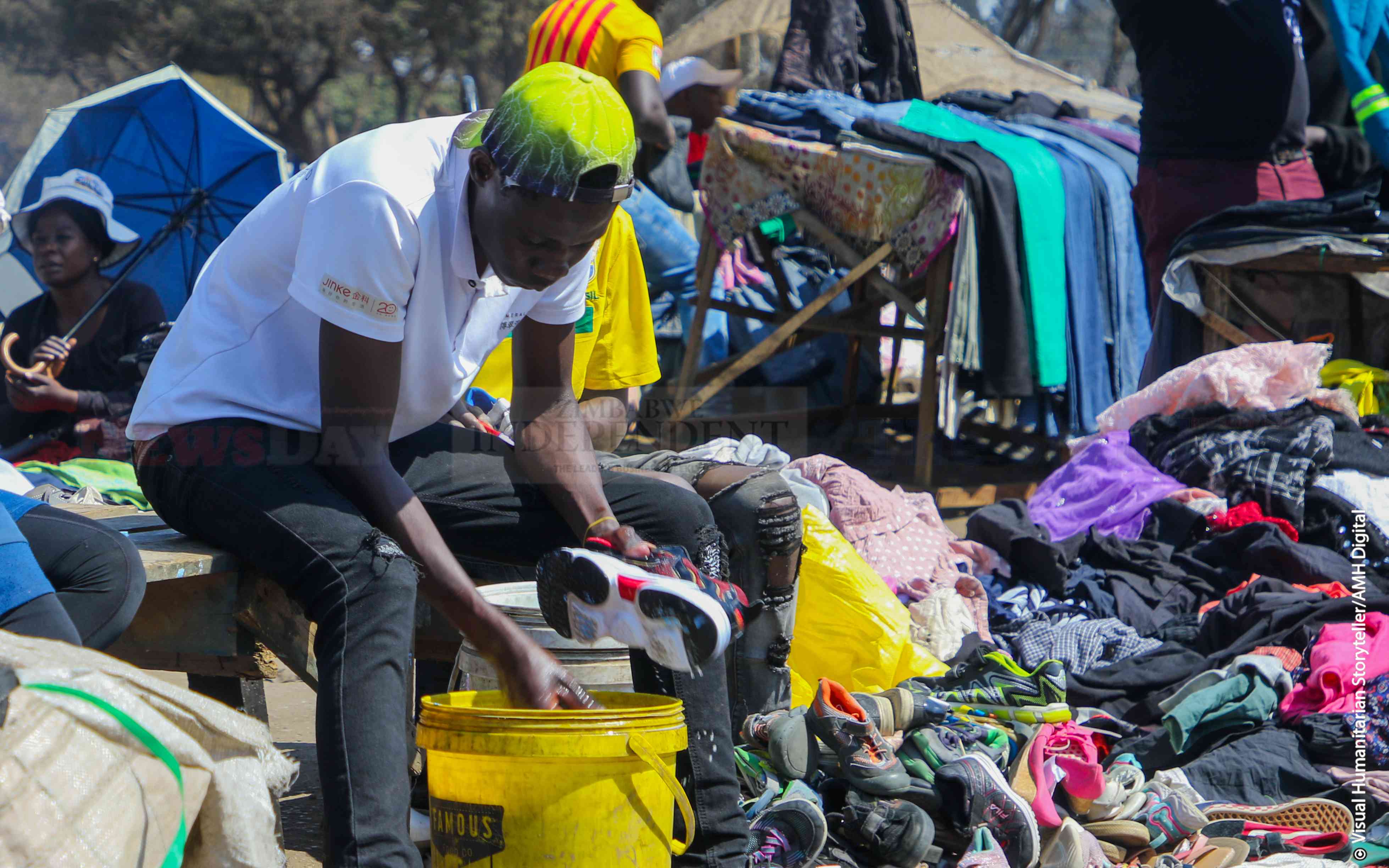 Vendors in Mbare eking out a living .