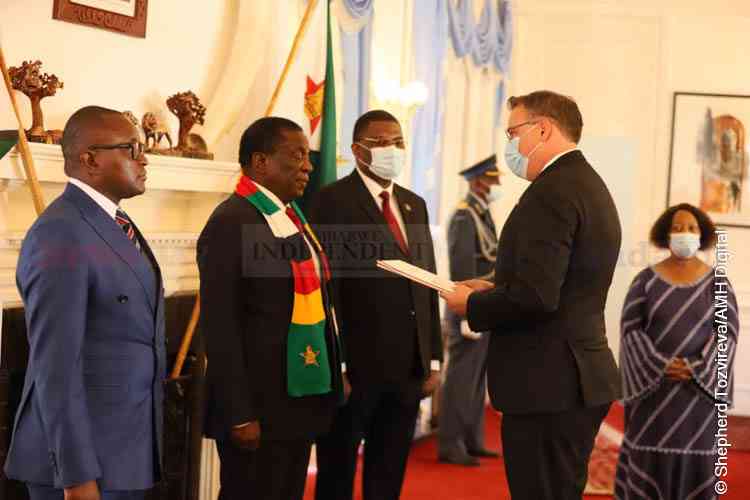 President Mnangagwa and Switzerland Ambassador