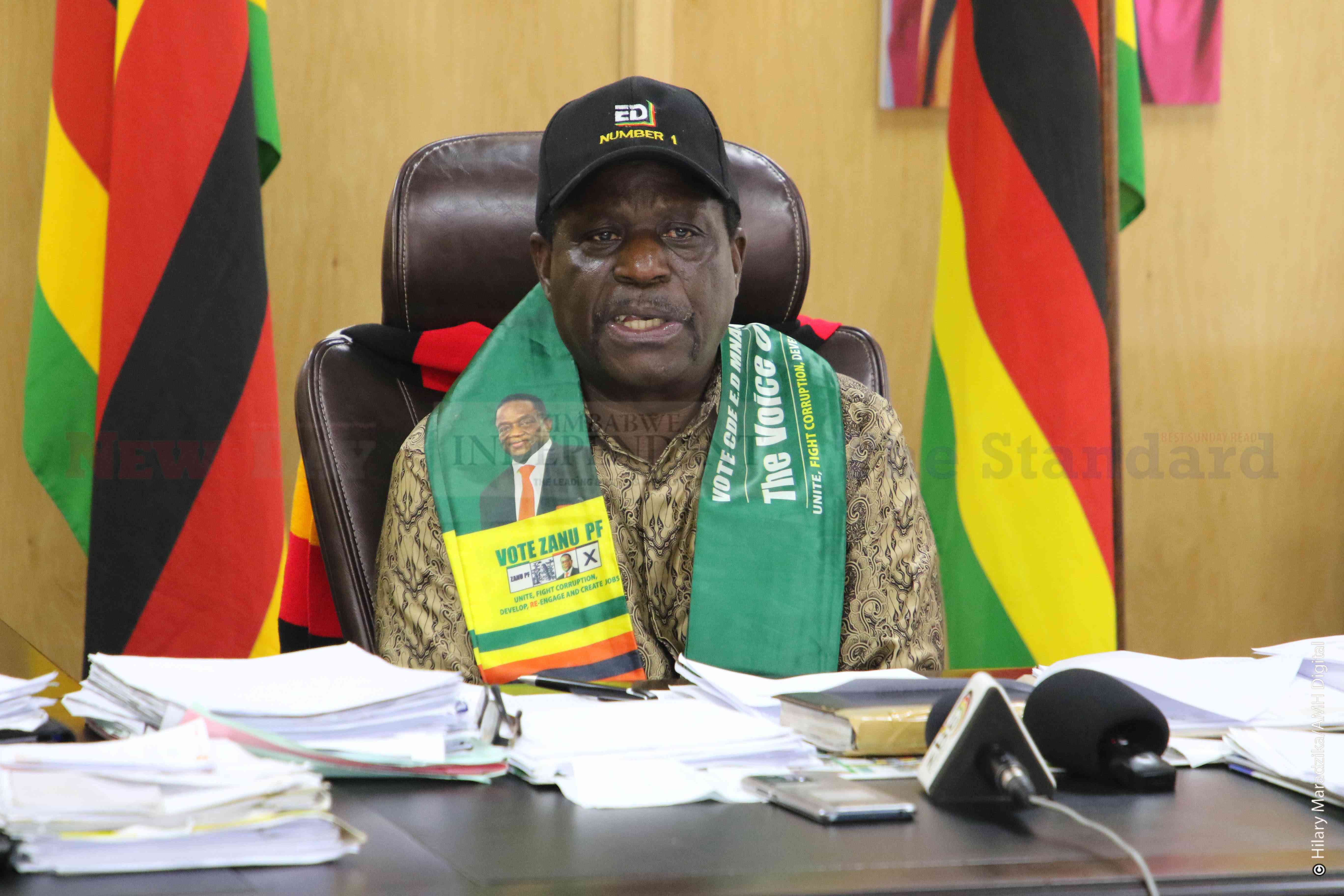 In Pictures: Zanu PF national political commissar Mike Bimha at a press conference