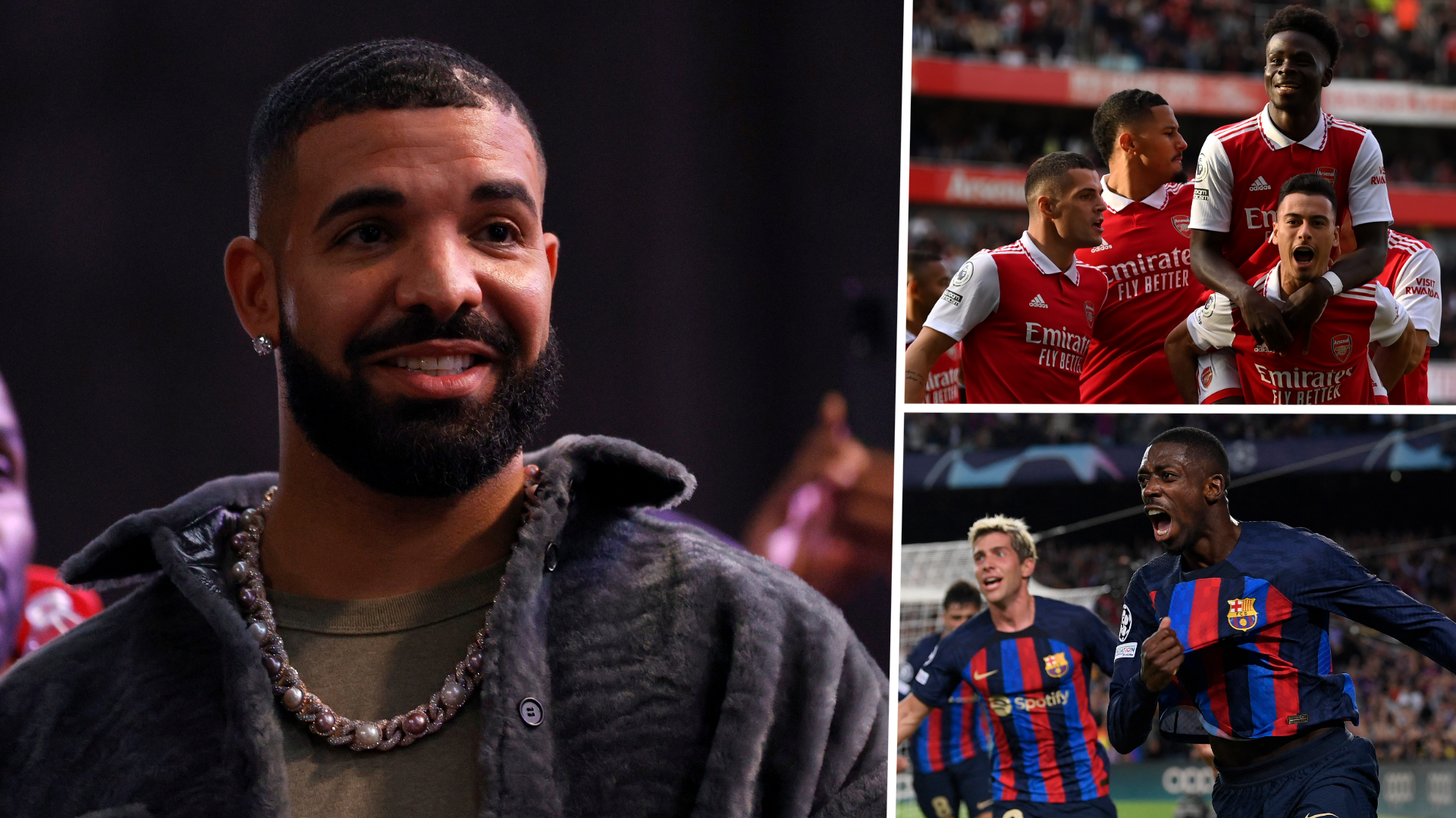 Barcelona celebrate rapper Drake with shirt logo in Clasico