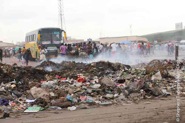Garbage at Mbare bus terminus