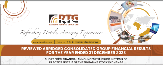 RTG Abridged financial results year ended 31 Decemeber  2023