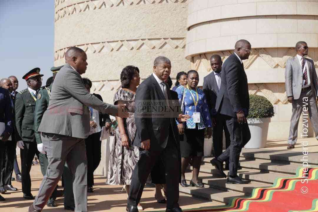 Head of states arrival for the 44th SADC Ordinary Summit at the New Parliament Building in Harare