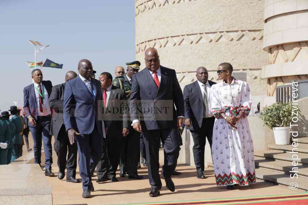 DRC President Felix Tshisekedi (60) arrives.