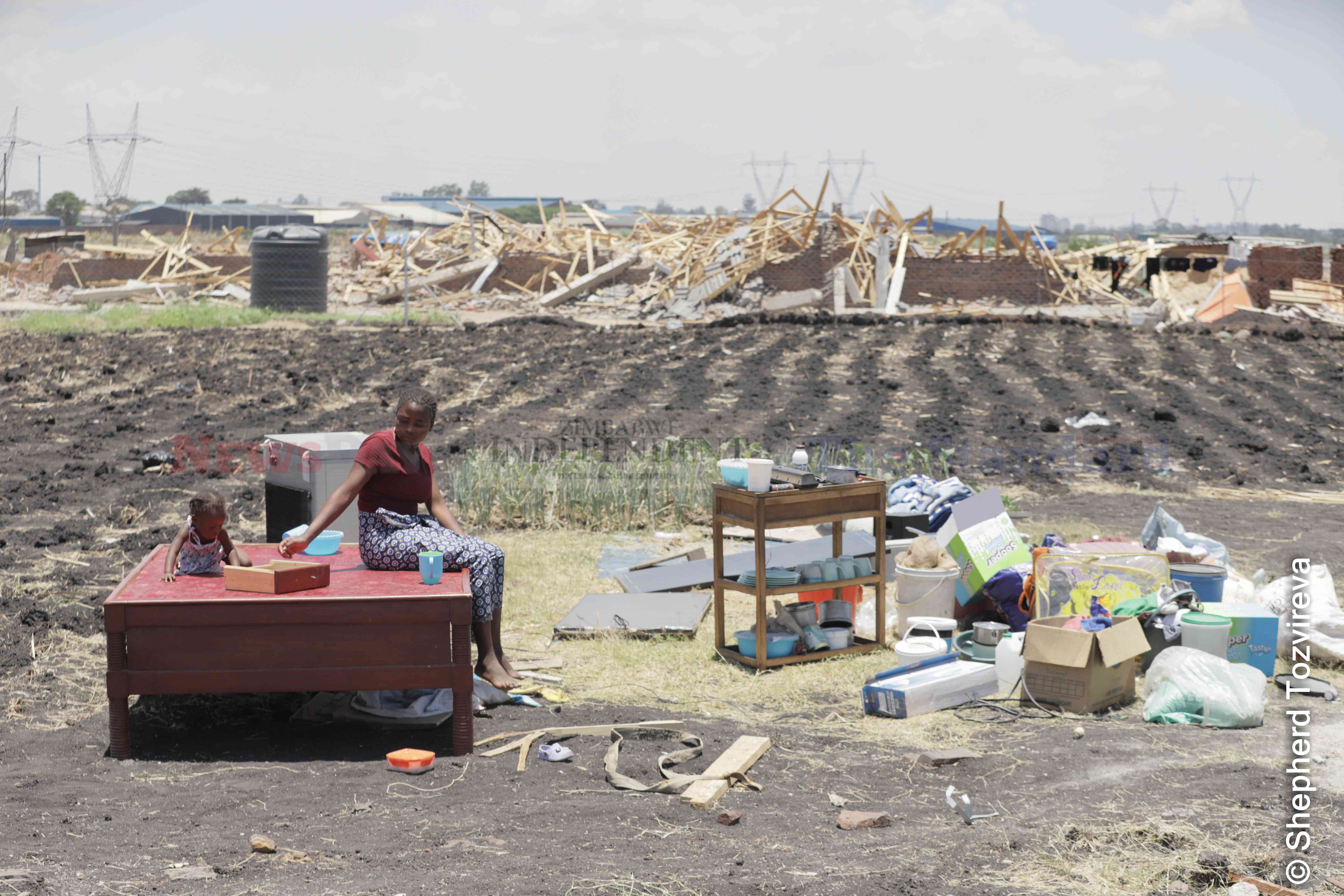 Several properties were destroyed