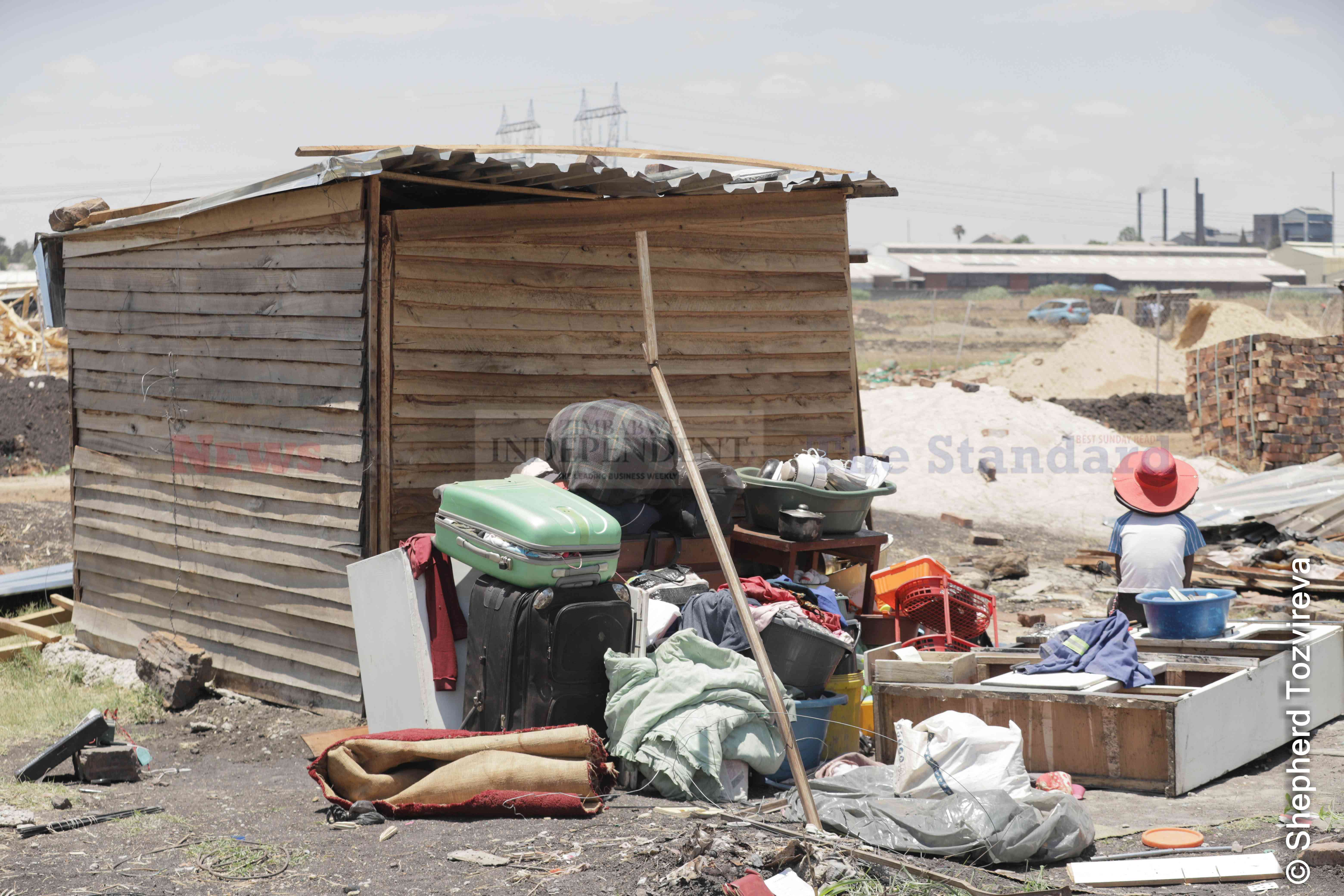 About 20 houses were demolished