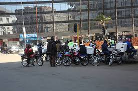 Bikers moving Harare parcels around . . . the middlemen risking it all on the roads