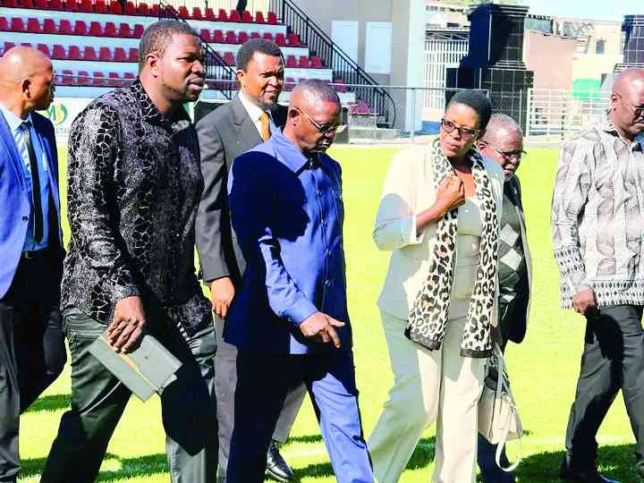 Sports minister Sanyatwe tours The Heart Stadium