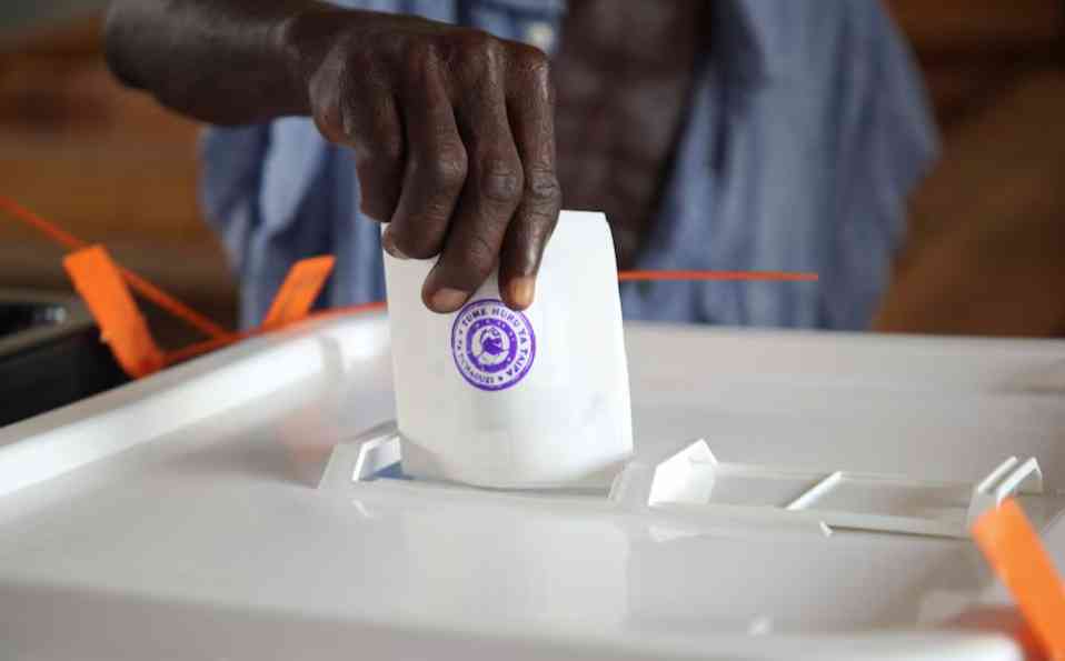 Protests in Tanzania's main city during poll expected to return Hassan to power