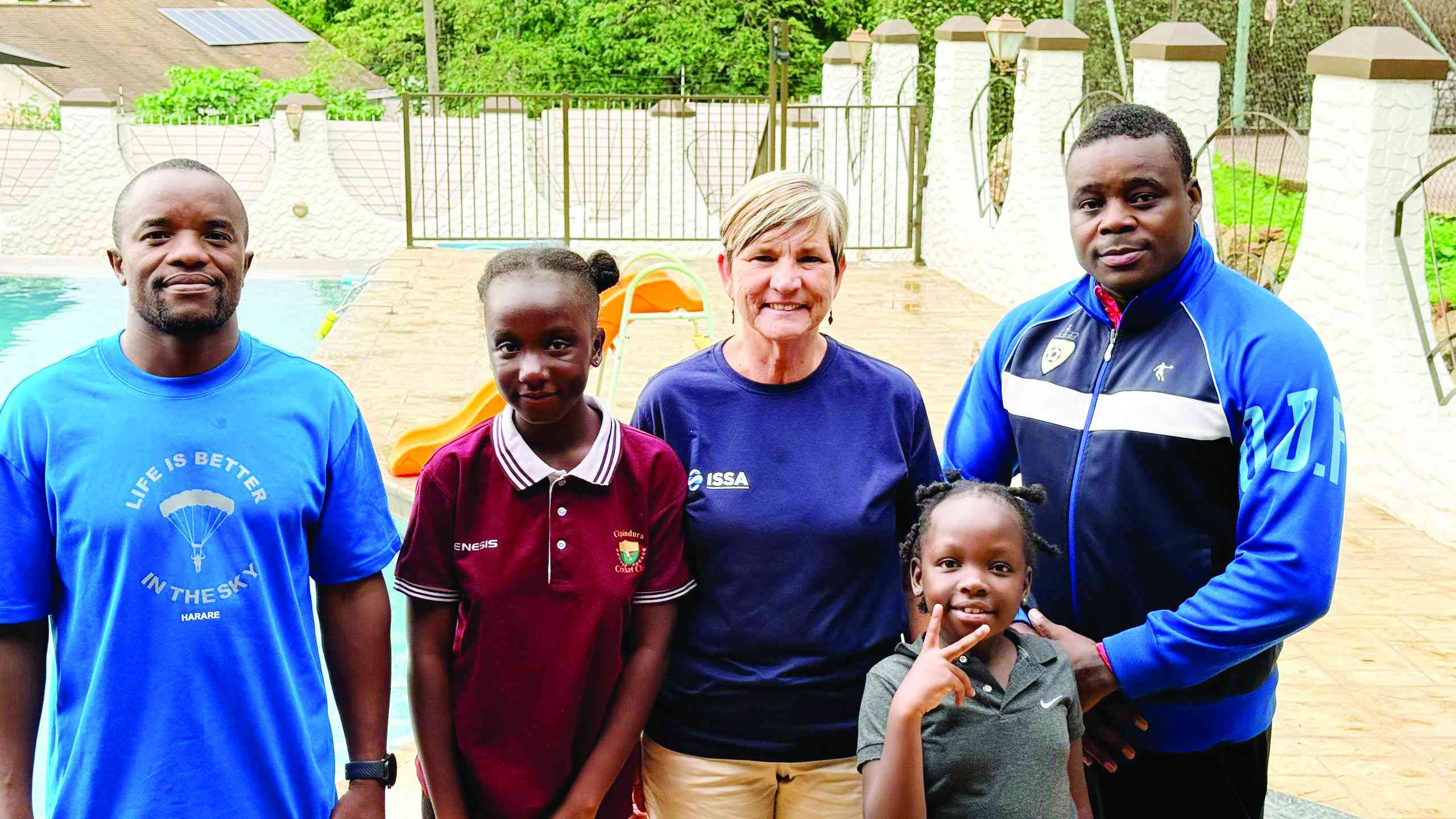 Karate kids trade tatami for pool