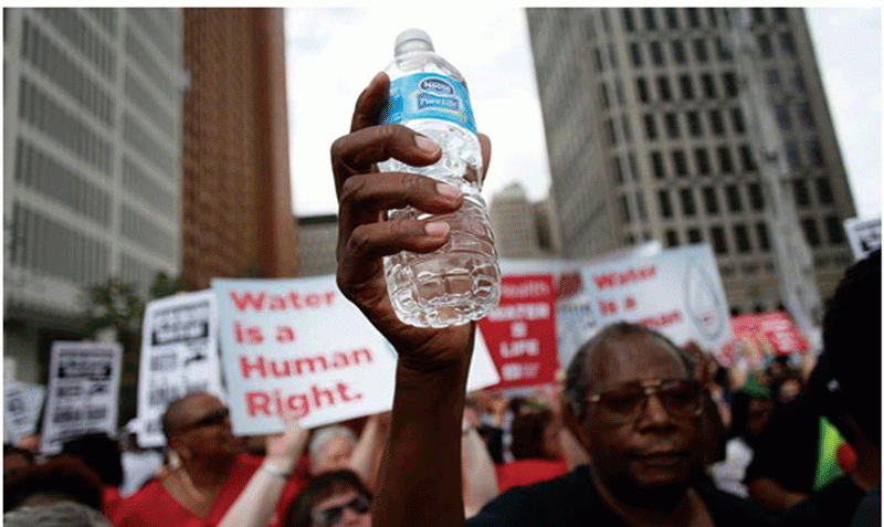 Water is a right, not a commodity, residents say