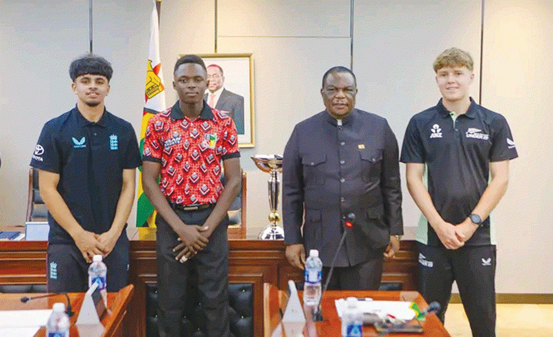 Chiwenga receives ICC U19 World Cup Trophy