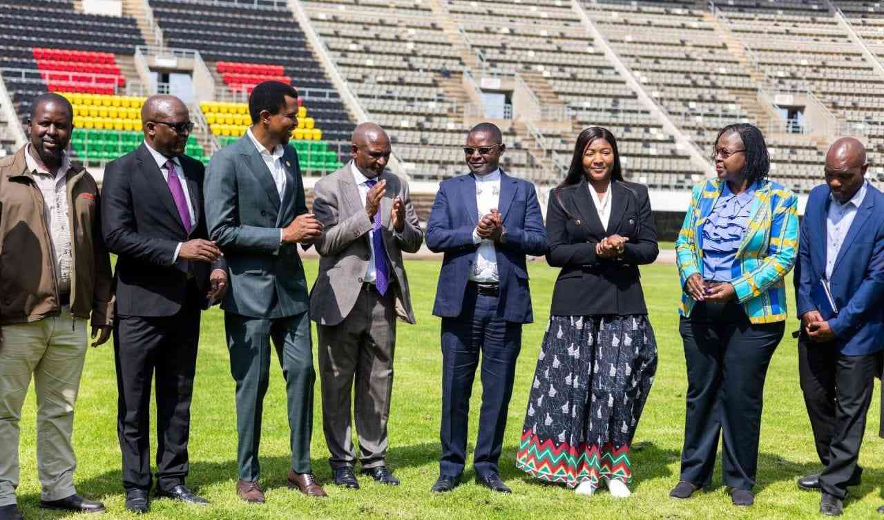 Sanyatwe tours National Sports Stadium as Sakunda-funded refurbishments gather pace