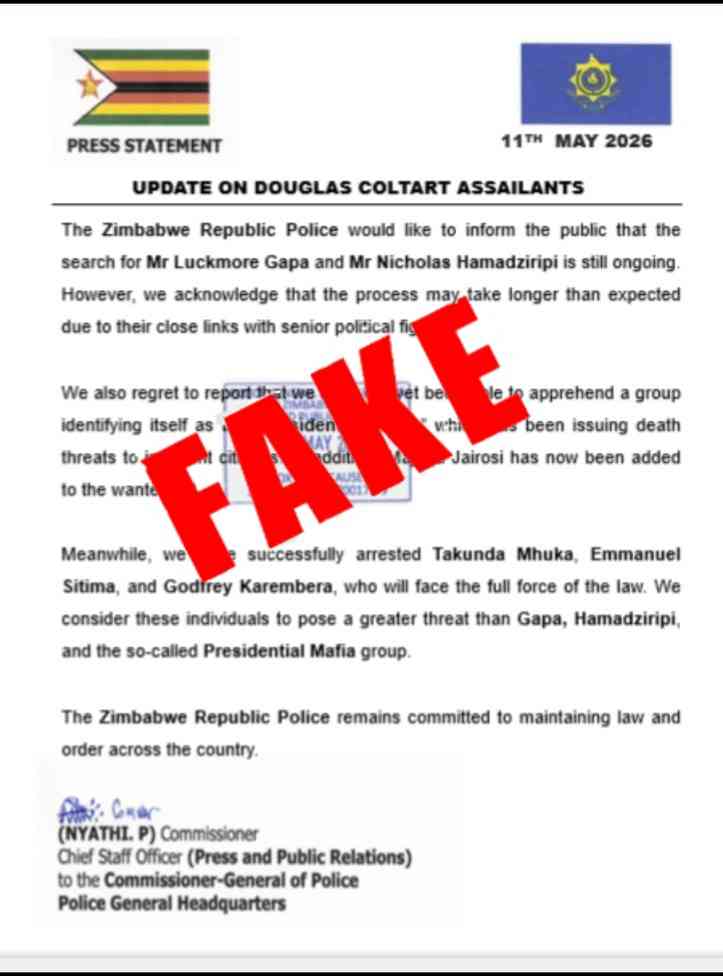 Police say statement on Coltart case is fake
