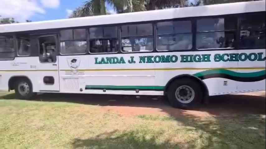 New bus ends years of struggle for John Landa Nkomo learners
