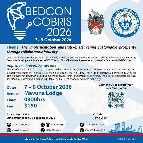 Bulawayo to host economic development, research and innovation conference