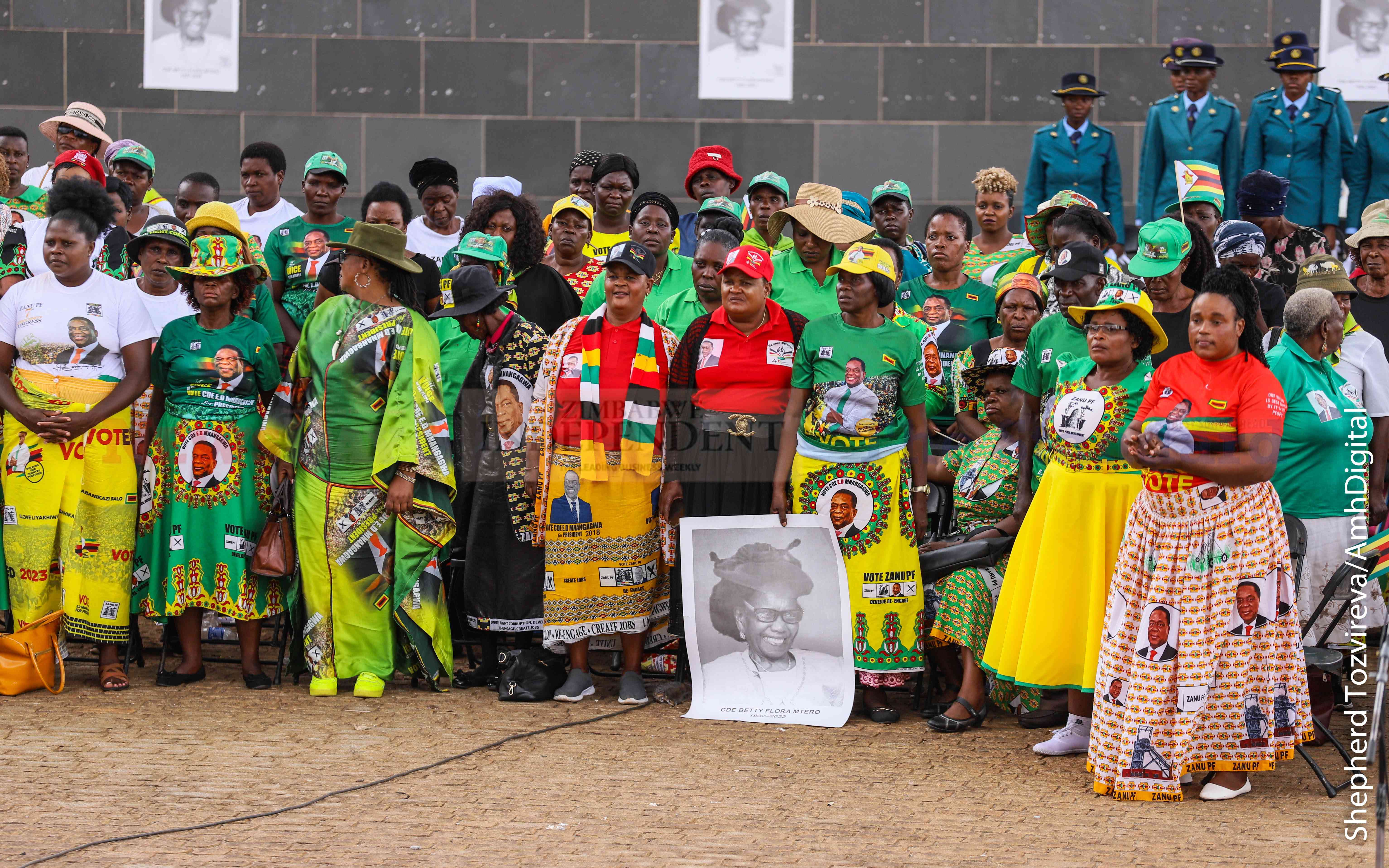 ZANU PF supporters at burial of Betty Flora Mtero
