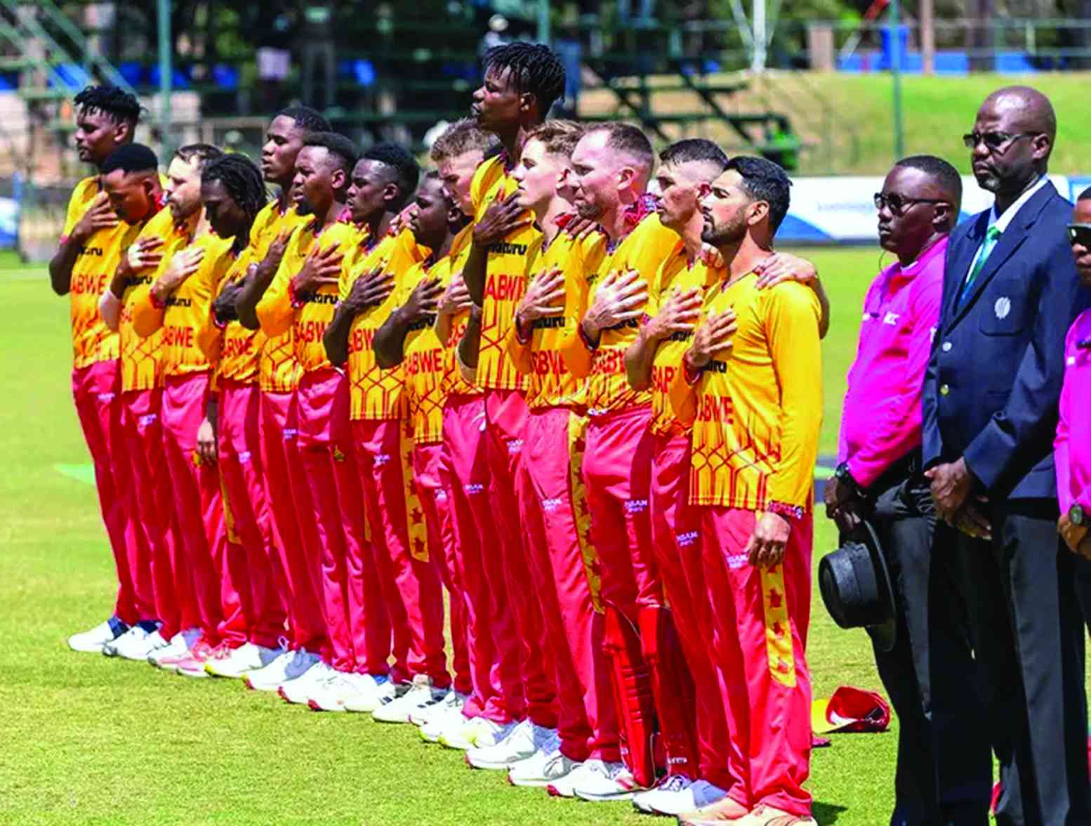 Chevrons arrive for T20I Tri-series amid heightened security