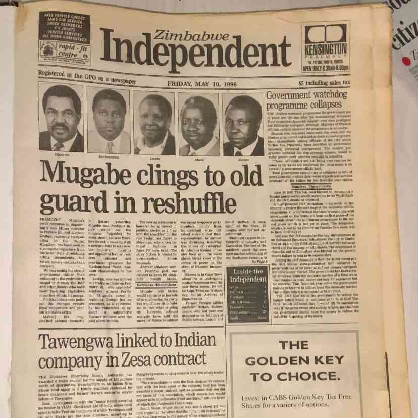 Mugabe clings to old guard in reshuffle