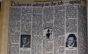 Chikowore asleep on the job — again!