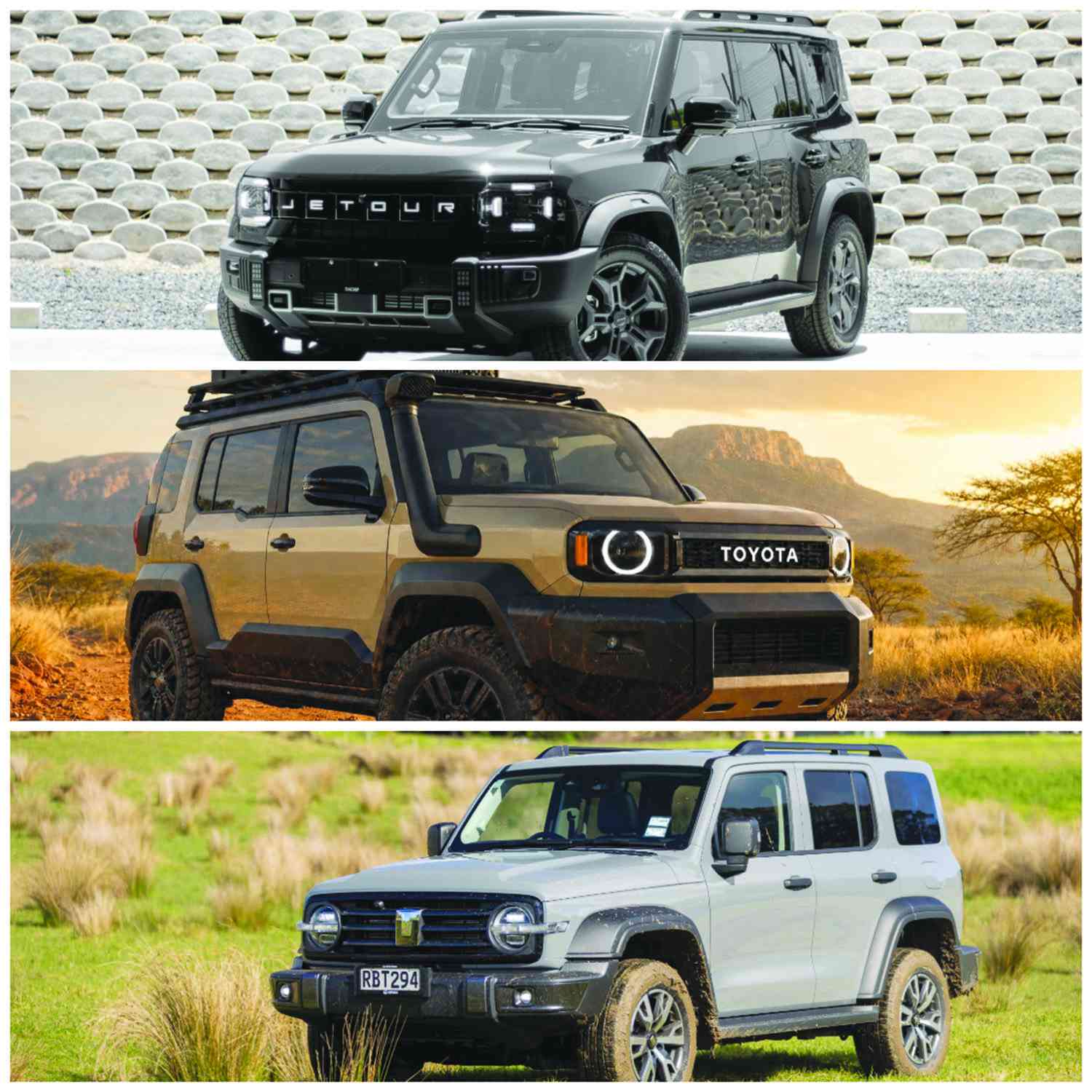 Jetour T2 vs Tank 300 vs Land Cruiser FJ