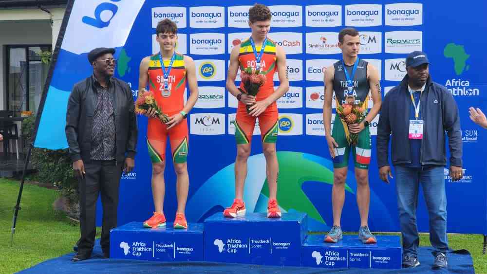 Zim's Botha, O'Donoghue shine at Bonaqua Africa Triathlon Cup