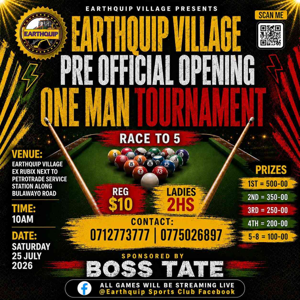 Stage set for High-Stakes earthquip village pool tournament
