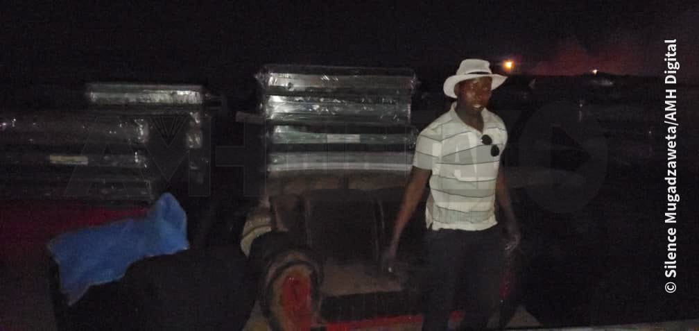 Counting losses - Simbarashe Marunza managed to carry a few item before they could be destroyed by fire