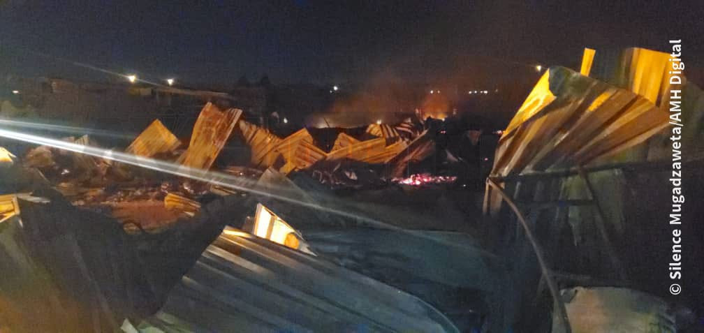 Reduced to ashes - a fire swept through the informal market destroying everything in its path