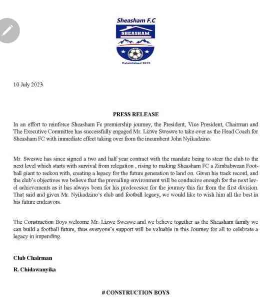 Sheasham snap up Sweswe